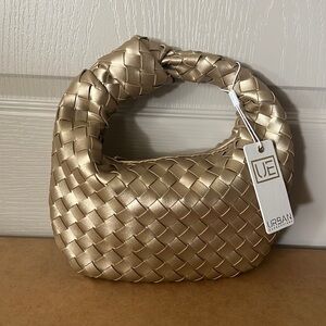 Tracy woven bag in gold color by Urbanexpressions